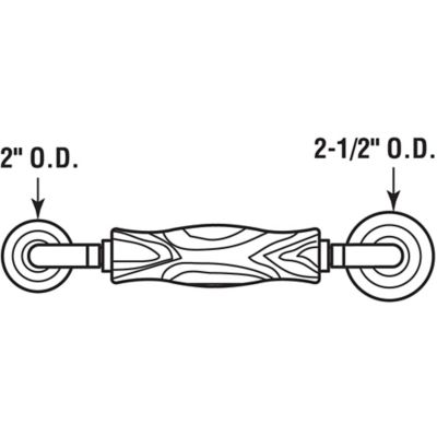Image showing  2-1/2 in. x 2 in. Combo White Nylon Professional Rolling Tool, P 8058