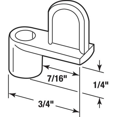 Image showing  Screen Clips, 1/4 in. Offset, Durable Diecast Construction (12 Pack), L 5550