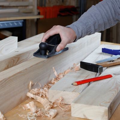 Image showing  Block Plane, 1-9/16 in. Wide Blade, Cast Iron Body, Adjustable Cutting Depth, Black, W052001