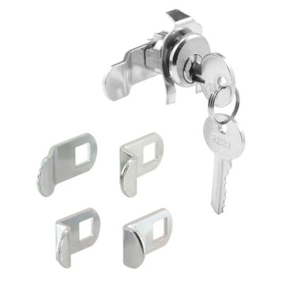 Prime-Line Mailbox Lock, 5 Cam, Nickel Finish, Counter-Clockwise, 90 Degree, MP4140