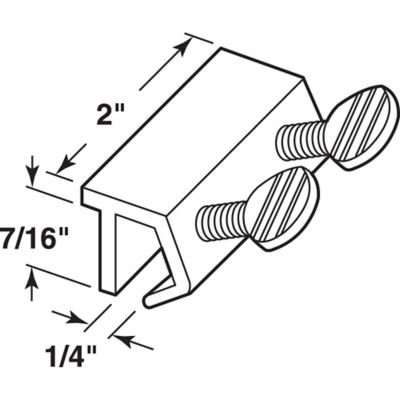 Image showing  Sliding Door Lock, Double Screws, Aluminum