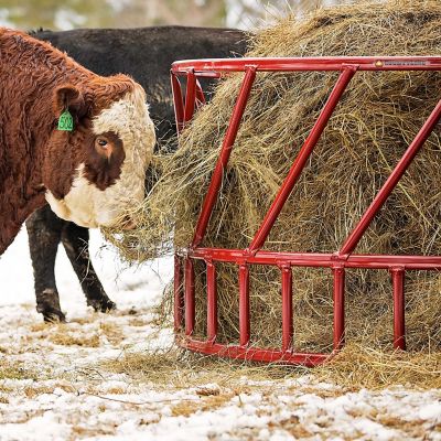 Image showing  1 Round Bale 8 ft. x 45 in. Heavy-Duty Hay Bale Feeder for Cattle