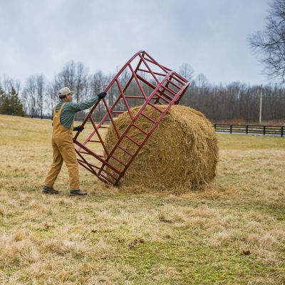 Image showing  1 Round Bale 8 ft. x 45 in. Heavy-Duty Hay Bale Feeder for Cattle