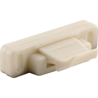 Prime-Line White Plastic Sliding Spring-Loaded Window Lock, F 2606