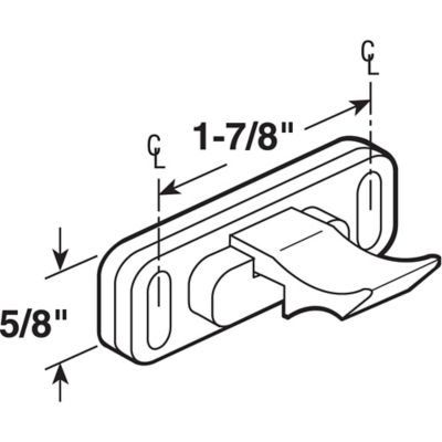 Image showing  White Plastic Sliding Spring-Loaded Window Lock, F 2606