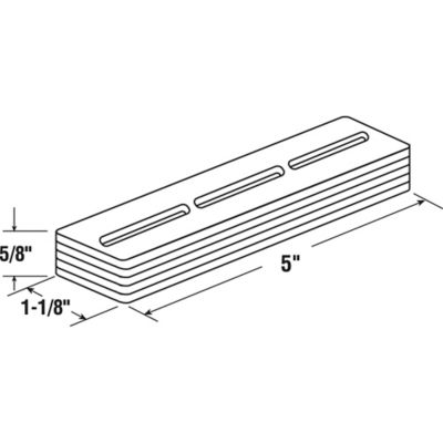 Image showing  5/8 in. Nylon By-Pass Door Bottom Guide Carpet Riser 5 pk., N 6900