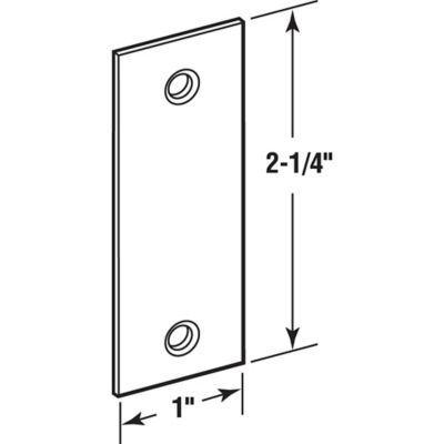 Image showing  Door Edge Filler Plate, 1 in. x 2-1/4 in., Steel, Gray Primered, U 9520