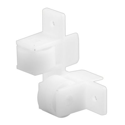Prime-Line 15/16 in., White Nylon Drawer Guide Twin Roller Assembly, 2 pk., R 7218