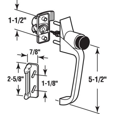 Image showing  Black Push Button Latch with 1-1/2 in. Hole Center Set, K 5082