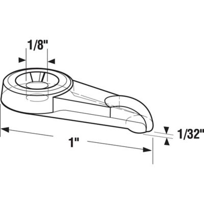 Image showing  Storm Door Panel Clip, Flush, Clear Acrylic, 8 pk., T 8733