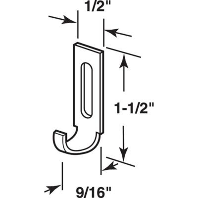 Image showing  Steel Sliding Screen Door Latch Strike, Fits Columbia and Trimview, 2 pk., A 163