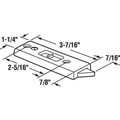 Image showing  Tilt Latch, Black Plastic, for Vinyl Windows, 2-5/16 in. Hole Centers, Safety Lock Feature, 1 Pair, F 2697