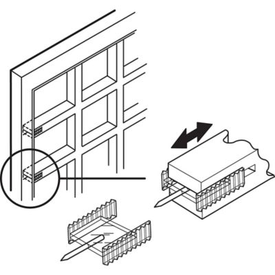 Image showing  Window Grid Retainer, Clear Plastic, 6 pk., L 5916