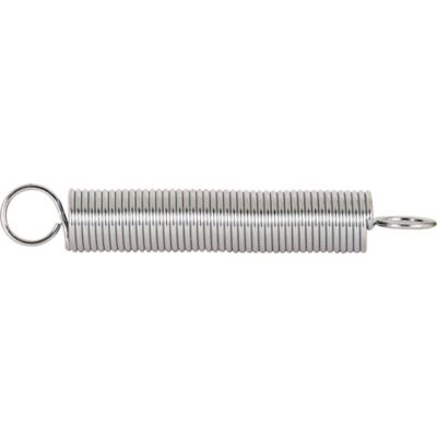 Prime-Line Extension Spring, Spring Steel Construction, Nickel, 0.091 Ga x 7/8 in. x 6 in., Closed Single Loop, 1 pk., SP 9627