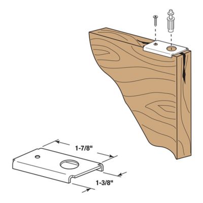 Image showing  Bi-Fold Door Repair Bracket, Top Or Bottom Mount, for Wood Doors, 2 pk., N 7192