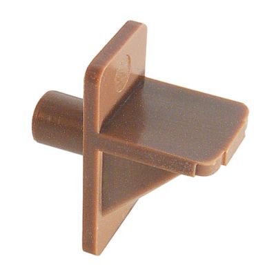 Prime-Line Shelf Support Pegs, 5 Mm. Diameter, Plastic, Brown, 8 pk., EP 9381