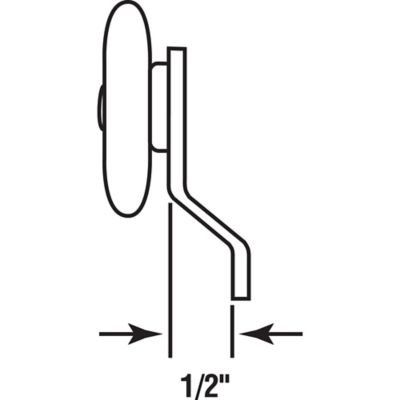 Image showing  Closet Door Roller with 1/2 in. Offset and 7/8 in. Nylon Wheel, N 6501