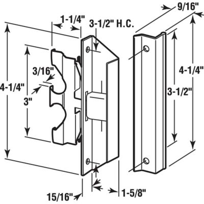 Image showing  Black, Screen Door Latch and Pull, Fits Bay Mills, A 220
