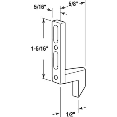 Image showing  Diecast Screen Door Latch Strike, 2 pk., A 203