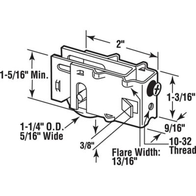 Image showing  1-1/4 in. Steel Ball Bearing Sliding Door Roller Assembly, D 1688