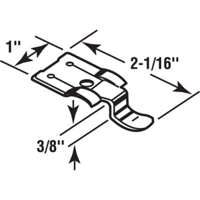 Image showing  3/8 in. x 2-1/16 in. Spring Steel Storm Window Snap Fastener, 4 pk., T 8500