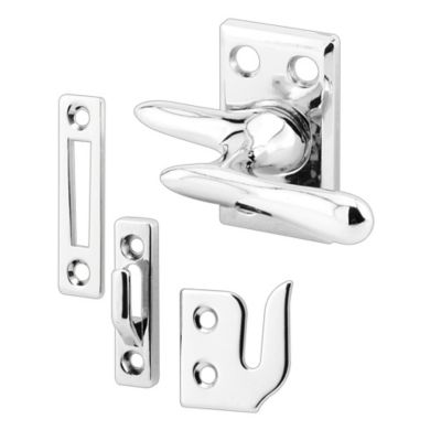 Prime-Line Casement Lock, Chrome, 3 Keepers, Screws, 1 Set, H 3684