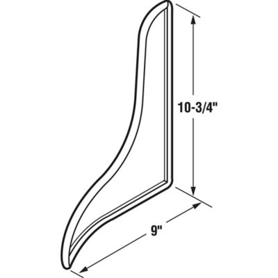 Image showing  Bath Tub Splash Guard, 9 in. x 10-3/4 in., Plastic, White 1 Set, MP6086