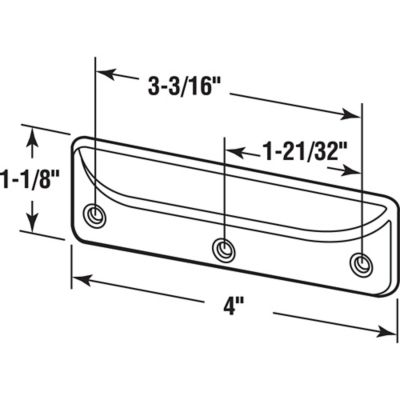 Image showing  Deluxe Window Sash Lift, 3-3/16 in., Wrought Steel, Satin Nickel, Decorator, 2-Pack