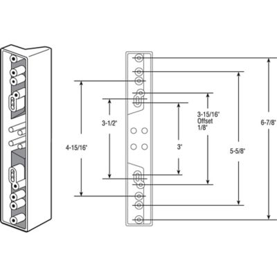 Image showing  White Diecast Outside Sliding Patio Door Pull, C 1113