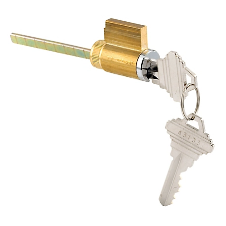 Prime-Line 1-7/8 in. Brass Housing with Chrome Plated Face, Cylinder Lock Single Lock), E 2104