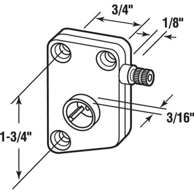 Image showing  Die-Cast Right-Hand RV Window Slant Sill Operator