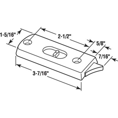Image showing  Spring-Loaded Sliding Window Tilt Latch, White Vinyl, 1 Set, F 2828