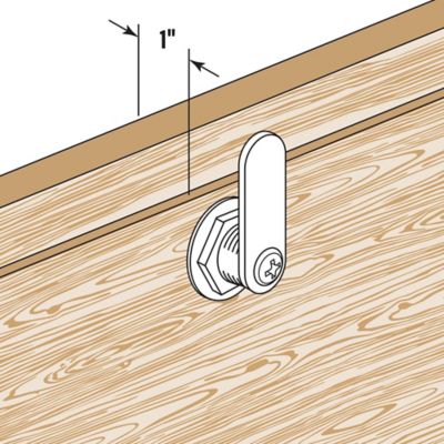 Image showing  Drawer and Cabinet Lock, 1-3/8 in., Diecast Stainless Steel, Fits on 1 in. Max Panel Thickness 1 Kit), U 9950KA