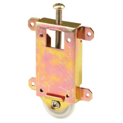 Prime-Line Mirror Door Roller Assembly, 1-7/16 in. Roller, Steel Housing and Ball Bearings, Concave Plastic Wheel, N 6963