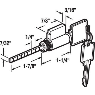 Image showing  Kwikset Weiser and Weslock Sliding Door Cylinder Lock, E 2107