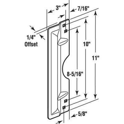 Image showing  Out Swinging Door Latch Protector, Gray Finish, MP4585