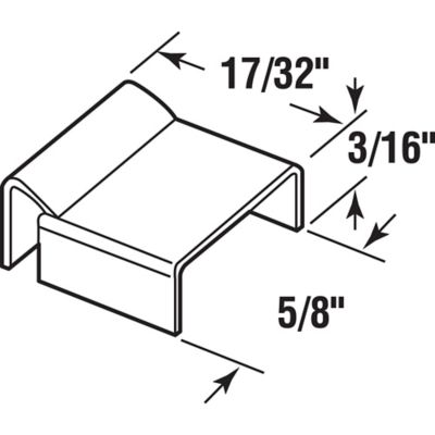 Image showing  Spreader Bar Clips, Fits 5/8 in. Bars, Stamped Aluminum, Mill Finish, 50 pk., MP7794-50