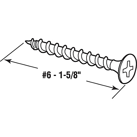 Prime-Line #6 x 1-5/8 in. Phillips Drive Bugle Head Coarse Thread Drywall Screws (100-Pack)