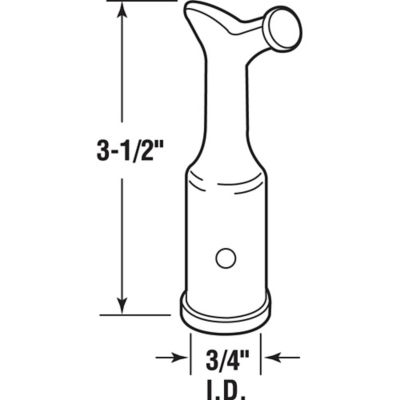 Image showing  Transom Latch Hook, Fits Onto a Pole, White Bronze, H 3662