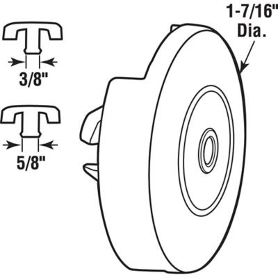 Image showing  Fixed Door Viewer Privacy Cover, 1-5/8 in. Outside Diameter, Plastic Construction, White, S 5084
