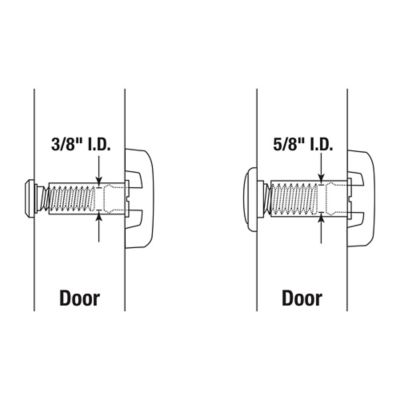 Image showing  Fixed Door Viewer Privacy Cover, 1-5/8 in. Outside Diameter, Plastic Construction, White, S 5084
