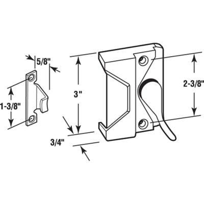 Image showing  Diecast Bronze, Left Handed Vinyl or Wood Casement Lock, H 3572