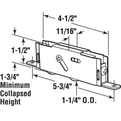 Image showing  1-1/4 in. Steel Ball Bearing Tandem Roller Assembly, End Adjustment, D 1980