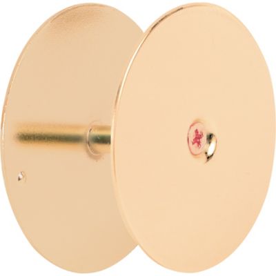 Prime-Line Door Hole Cover Plate, 2-5/8 in. Diameter, Brass Plated, U 9516
