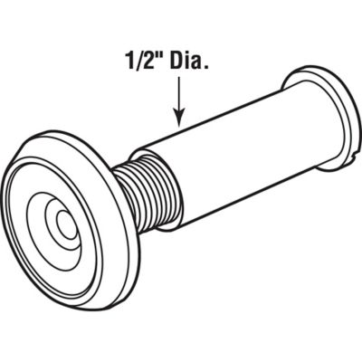 Image showing 1 th Prime-Line 1/2 in. Bore 180 deg. Solid Brass, Bright Brass Finish, Door Viewer, U 9892