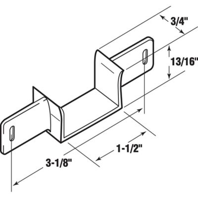 Image showing  Nylon Pocket Door Bottom Guide, N 6578