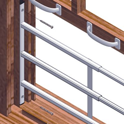 Image showing 5 th Prime-Line Carbon Steel Fixed 4-Bar Window Grill for Home Security and Child Safety, 15-3/4 to 23-1/2 In., White (1 Set), S 4760