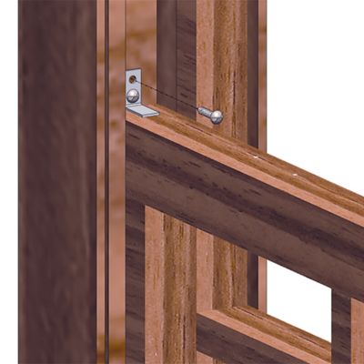 Image showing 7 th Prime-Line Carbon Steel Fixed 4-Bar Window Grill for Home Security and Child Safety, 15-3/4 to 23-1/2 In., White (1 Set), S 4760