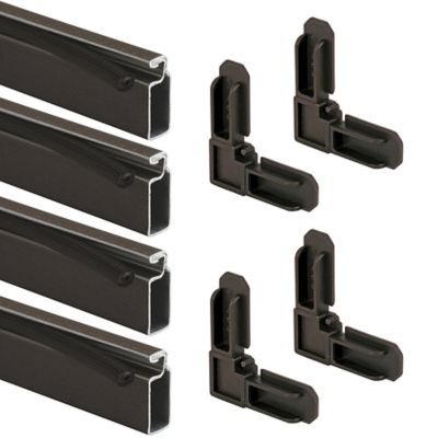 Prime-Line Screen Frame Kit, 5/16 in. x 3/4 in. x 60 in., Rolled Aluminum, Bronze, Vinyl Spline & Square-Cut Corners Kit