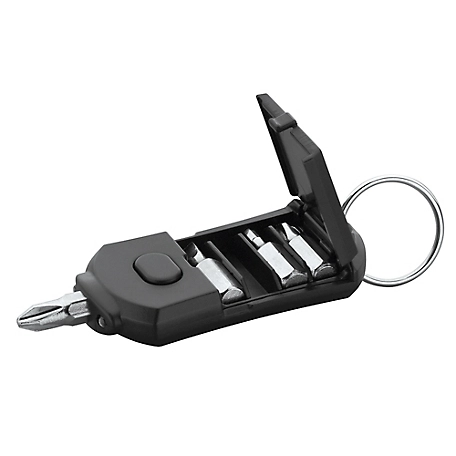 Prime-Line Pocket Screwdriver Multi-Tool Set, Black, 6-in-1 Tool with LED Light, ST60210